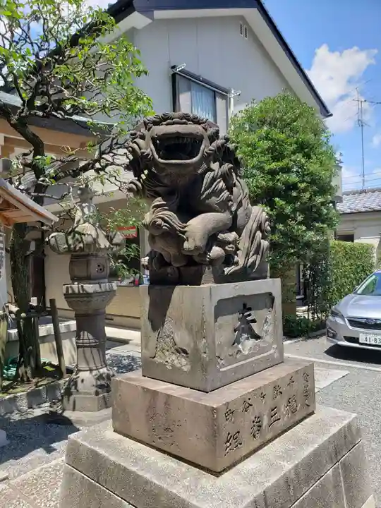 穏田神社の狛犬