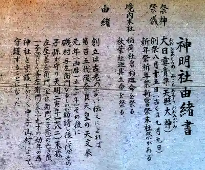 神明社(中手町神明社)の歴史