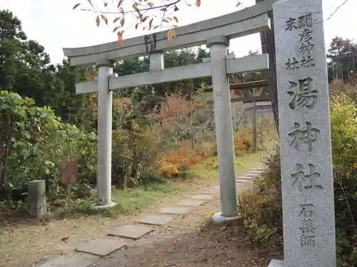 湯神社(彌彦神社末社)の鳥居