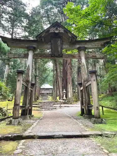 平泉寺白山神社の鳥居