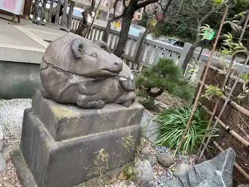 牛天神北野神社の狛犬