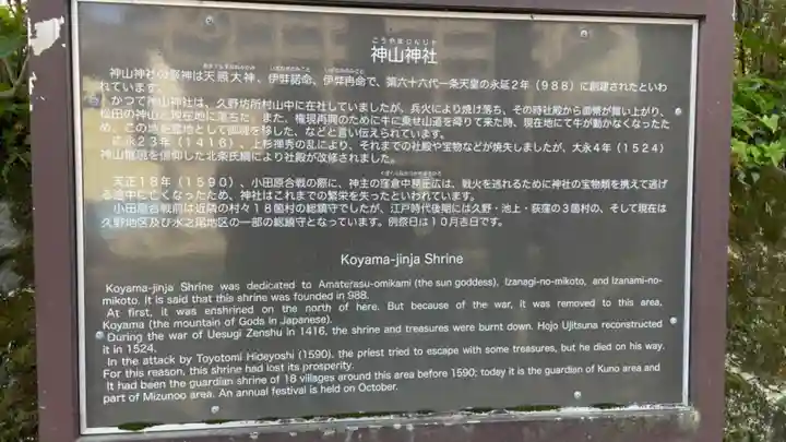 神山神社の歴史