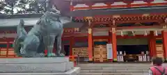 五社神社　諏訪神社の狛犬