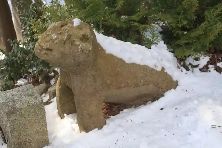 阿久津「田村神社」(郡山市阿久津町)旧社名:伊豆箱根三嶋三社の狛犬