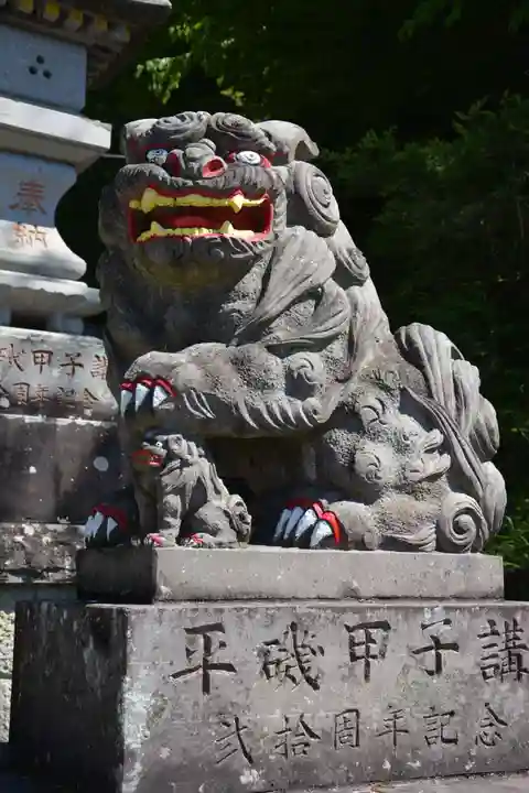 中之嶽神社の狛犬