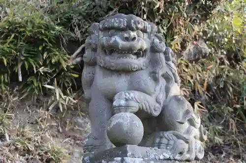 阿久津「田村神社」（郡山市阿久津町）旧社名：伊豆箱根三嶋三社の狛犬