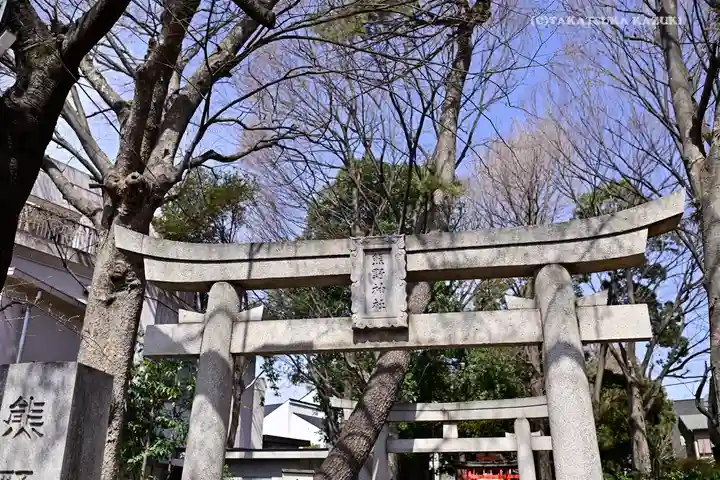 自由が丘熊野神社の鳥居
