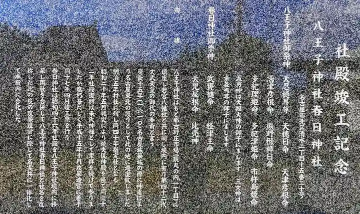 八王子神社 春日神社(清水町)の歴史