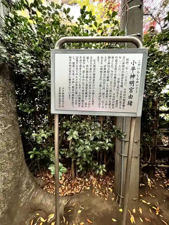 小平神明宮の歴史