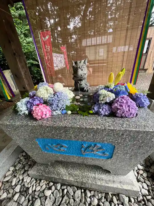 滑川神社 - 仕事と子どもの守り神の手水舎
