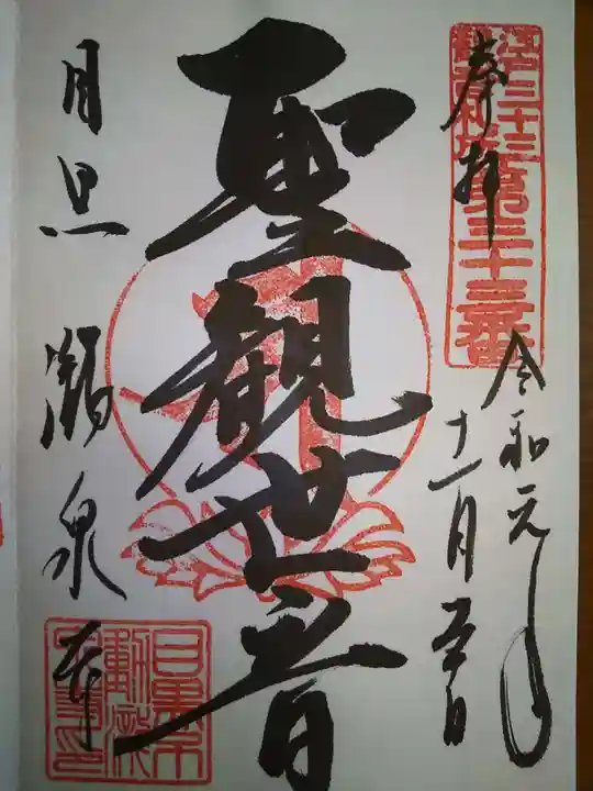 瀧泉寺(目黒不動尊)の御朱印