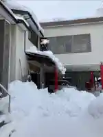 授与所前の屋根も雪を下ろしました。