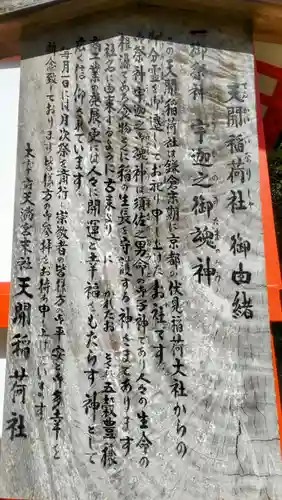 天開稲荷社の歴史