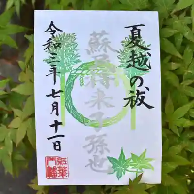 緑鮮やかな夏らしい限定御朱印