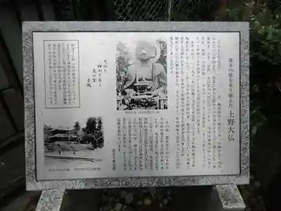 上野大佛の歴史