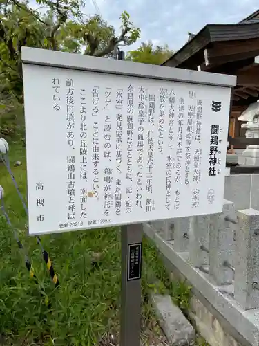 闘鶏野神社の歴史