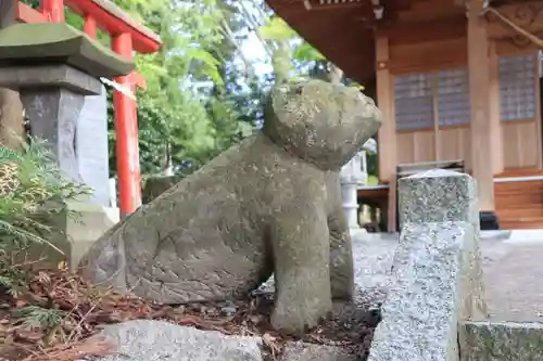 阿久津「田村神社」（郡山市阿久津町）旧社名：伊豆箱根三嶋三社の狛犬