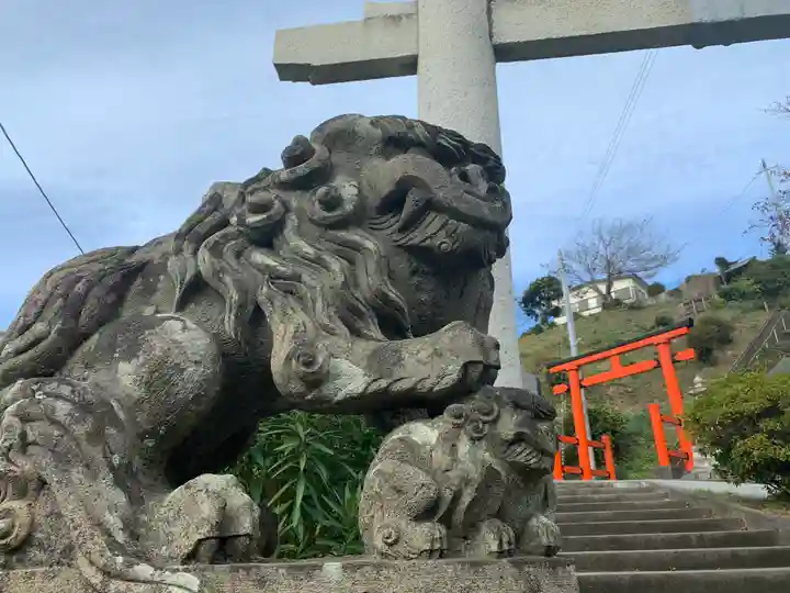 江名諏訪神社の狛犬