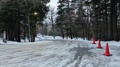 上川神社の庭園