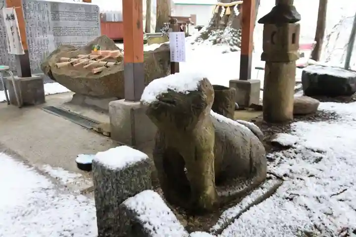 阿久津「田村神社」(郡山市阿久津町)旧社名:伊豆箱根三嶋三社の狛犬