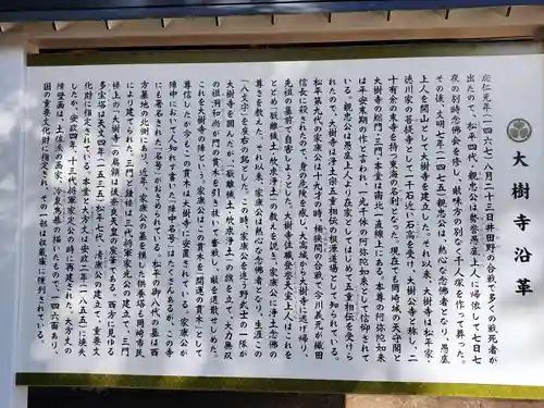 大樹寺（松安院大樹寺）の歴史