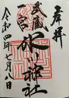 武蔵一宮氷川神社の御朱印