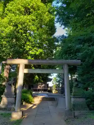 中野氷川神社の鳥居