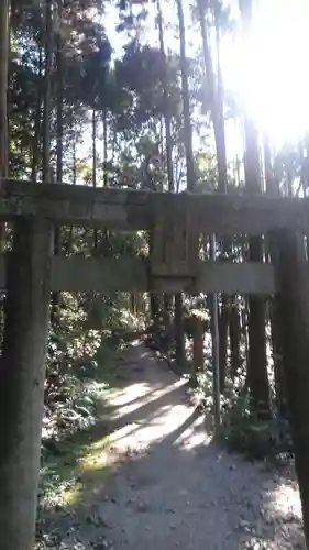 高良大社奥宮（奥の院）の鳥居