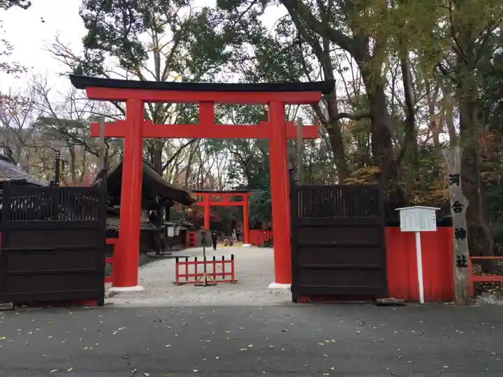 河合神社(鴨川合坐小社宅神社)の鳥居