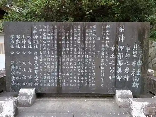 熊野神社（吉川熊野神社）の歴史