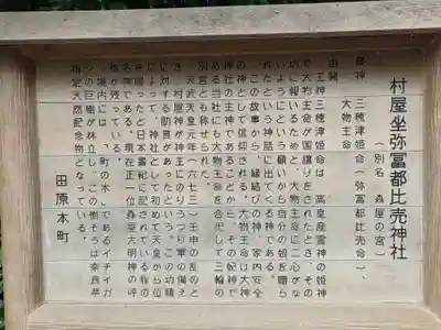 村屋坐弥冨都比売神社の歴史