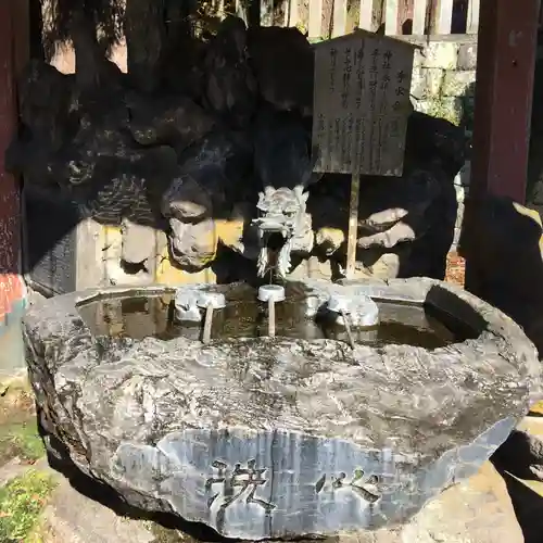 小国両神社の手水舎