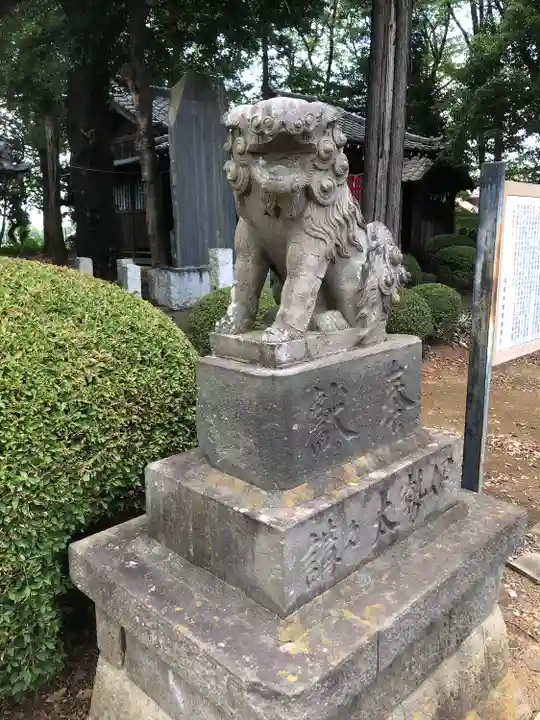 深作氷川神社の狛犬