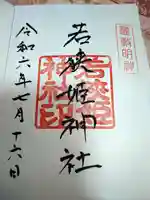 若狭姫神社(若狭彦神社下社)の御朱印