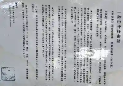 一御田神社の歴史