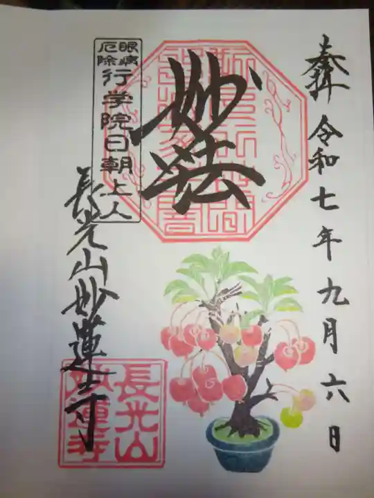 妙蓮寺の御朱印