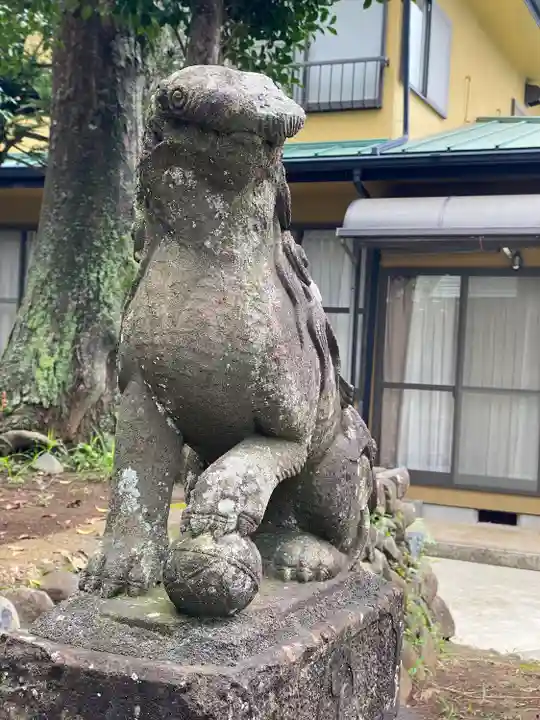 東中野熊野神社の狛犬