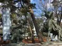 川中島古戦場八幡社の像
