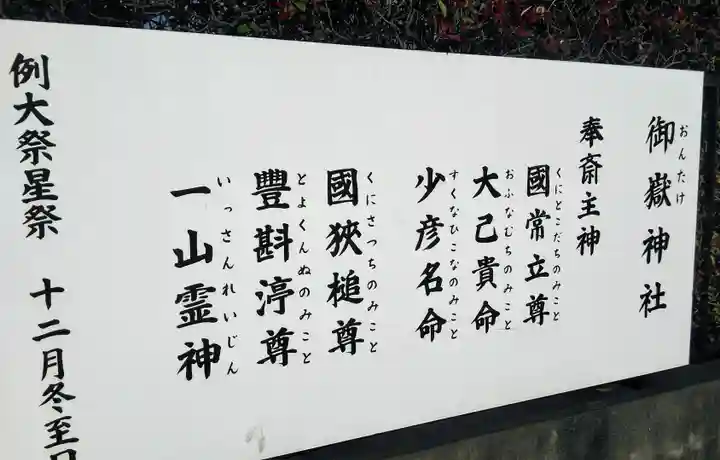下石神井御嶽神社の歴史