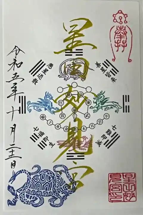 星田妙見宮さんの御朱印
書き置きになります