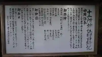 十二所神社の歴史
