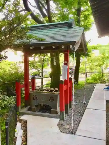 南大沢八幡神社の手水舎