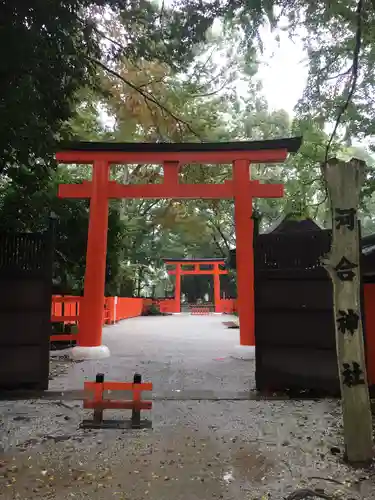 河合神社（鴨川合坐小社宅神社）の鳥居