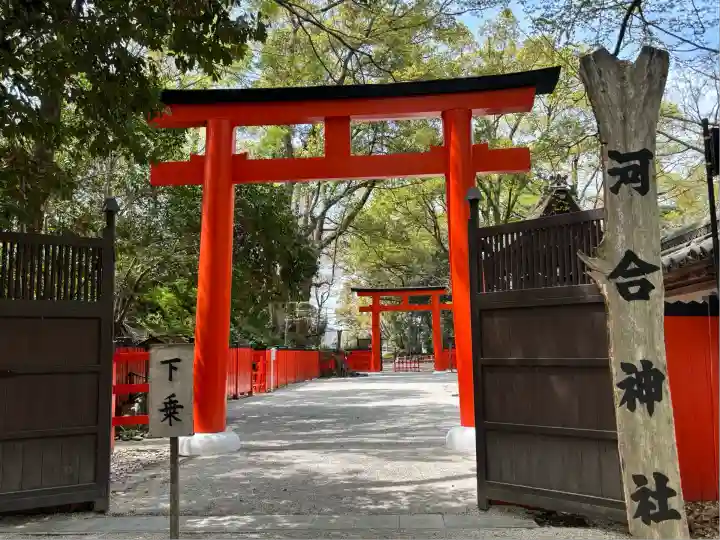 河合神社(鴨川合坐小社宅神社)の鳥居