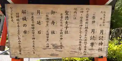 月読神社（松尾大社摂社）の歴史