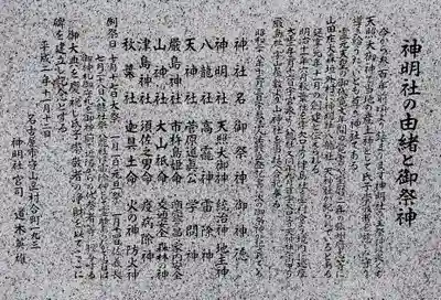 神明社(村合町)の歴史