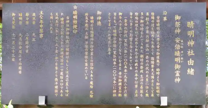 晴明神社の歴史