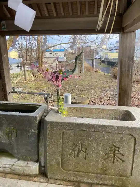 釧路一之宮 厳島神社の手水舎