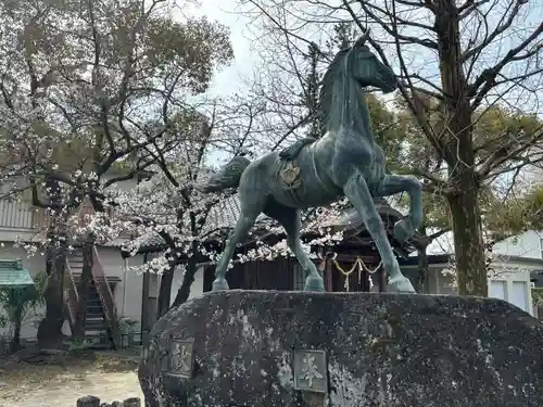 植田八幡宮の狛犬