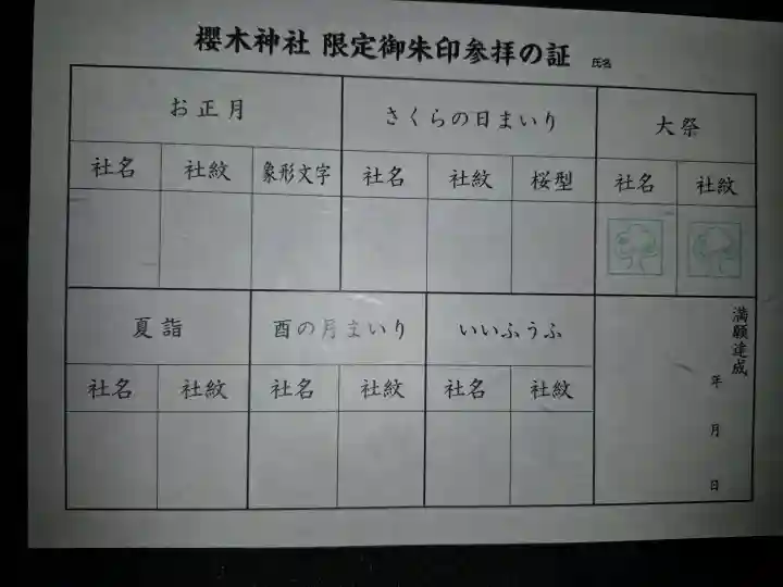 櫻木神社の{uncategorized: "未分類", other: "その他", undefined: "問題あり", building: "その他建物", grave: "お墓", sacred_gate: "鳥居", guardian: "狛犬", statue: "像", buddha: "仏像", history: "歴史", nature: "自然", garden: "庭園", animal: "動物", pagoda: "塔", temizu: "手水舎", mountain_gate: "山門・神門", sanctuary: "本殿・本堂", subordinate: "末社・摂社", art: "芸術", scenery: "景色", jizo: "地蔵", ema: "絵馬", goshuin: "御朱印", omikuji: "おみくじ", items: "授与品その他", amulet: "お守り", goshuincho: "御朱印帳", eats: "食事", festival: "お祭り", votive_dance: "神楽", shichigosan: "七五三参", wedding: "結婚式", experience: "体験その他", initially: "初詣", around: "周辺", anti_infection: "感染症対策"}